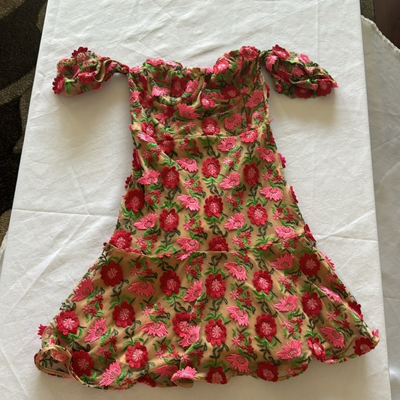 For Love & Lemons Amelia Strapless Dress Rosebud - WORN ONCE - Picture 3 of 5